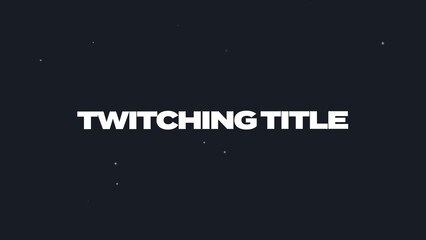 Twitching Strobe Blurred Title Intro Template