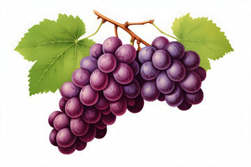 Fototapeta premium grape llustration transparent background png 