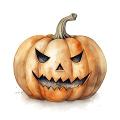 Watercolor Jack O Lantern Pumpkins, Watercolor Jacko Lantern Pumpkins