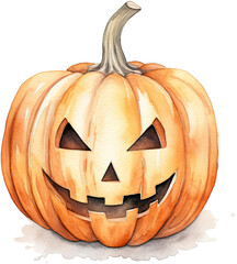 Watercolor Jack O Lantern Pumpkins, Watercolor Jacko Lantern Pumpkins
