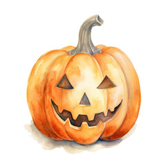 Watercolor Jack O Lantern Pumpkins, Watercolor Jacko Lantern Pumpkins