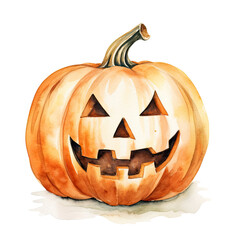 Watercolor Jack O Lantern Pumpkins, Watercolor Jacko Lantern Pumpkins