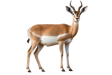 Naklejka na ściany i meble Transparent PNG of a Gazelle. Transparent Background PNG. Isolated PNG. Generative AI