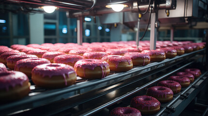 Production of donuts.