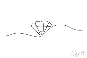 diamond continuous line vector illustration