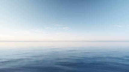 Obraz premium a large body of water sitting under a blue cloudy sky. generative ai