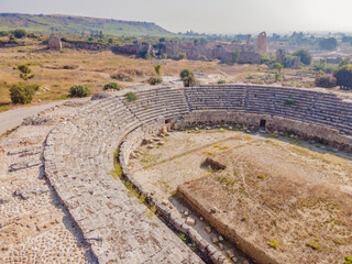 Ruins of the ancient Lycian city Perge located near the Antalya city in Turkey turkiye, GO...