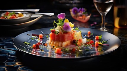 Delectable Culinary Delight with Vibrant Colors and Impeccable Presentation

