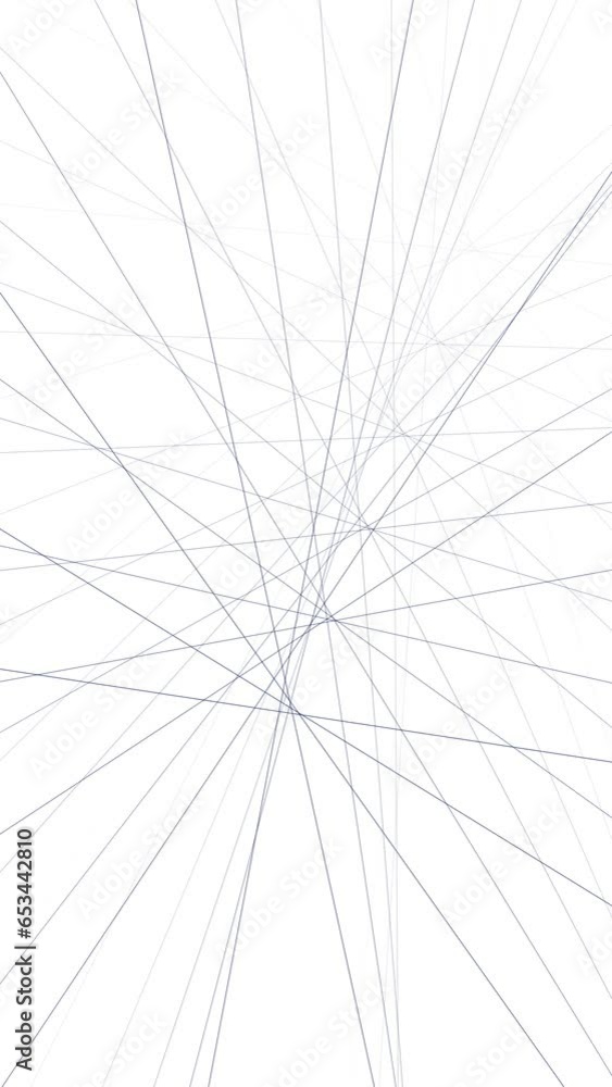 Aufkleber 3d abstract lines on white vertical background. seamless looping.