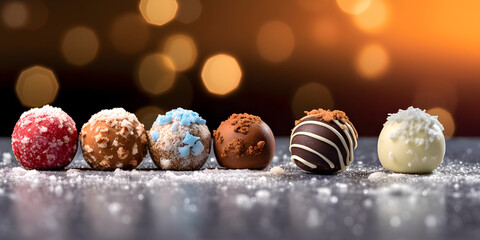 close up of christmas pralines