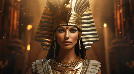 Fotobehang Portrait of queen Hatshepsut.generative ai  © Superhero DriGGa