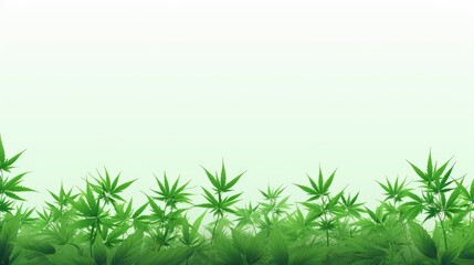 Abstract background with hemp leaves, green cannabis