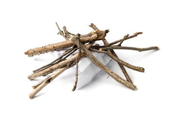 Fototapeta na wymiar Branches Pile Isolated