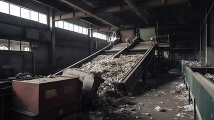 Fotobehang old abandoned factory © Misau