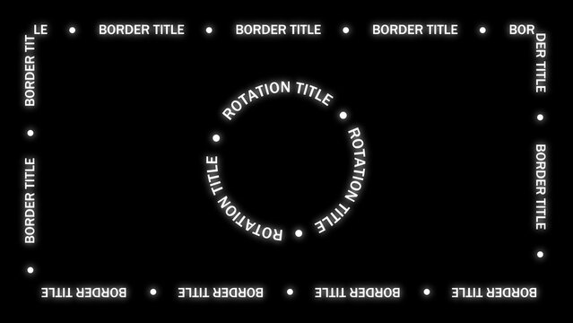 Music Video Sleek Kinetic Typography Border Text Intro Template
