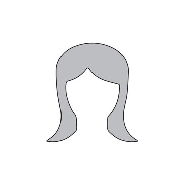 recommend clip art: Women's faces in one line art style. beautiful hairl salon design in vector illustration on a white isolated background. 