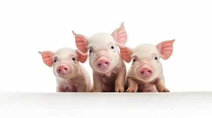 Beautiful Piglets with copyspace