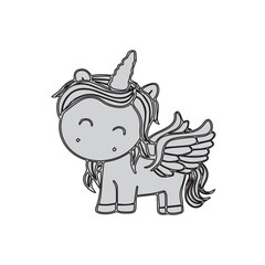 cute unicorn cartoon. Cute Cartoon Unicorns isolated on a white background. kids, greeting card, baby shower girl, fabric.