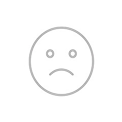 Sad, emotions icon. Simple line, outline expression of mood icons for ui and ux, website or mobile application on white background. 