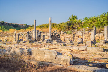 Ruins of the ancient Lycian city Perge located near the Antalya city in Turkey turkiye, GO Everywhere