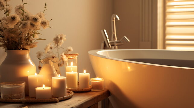 Cozy Minimalist Bathroom with Autumn Accents