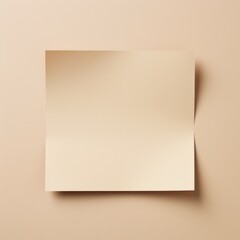 A piece of paper on a beige surface. Photorealistic AI.