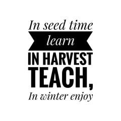 Obraz premium Harvest and WInter Quote Illustration