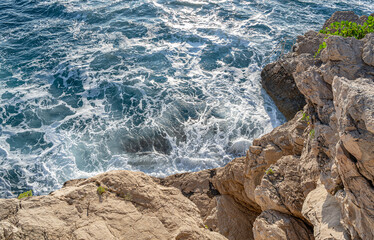 Seascape. Summer warm Adriatic sea and blue sky.
