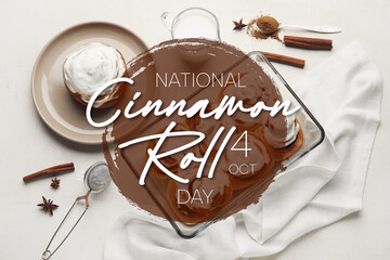 Greeting card for National Cinnamon Roll Day