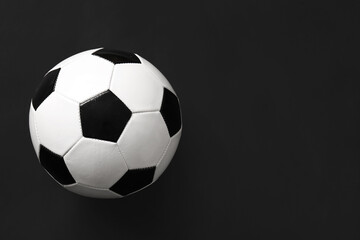 Soccer ball on dark  background