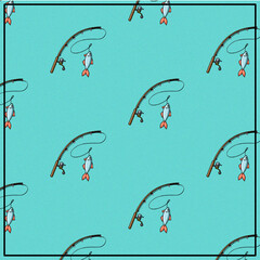pattern with fishing 