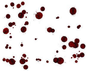 Drops of blood for Halloween decoration.