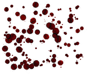 Design of stains and blood for Halloween.