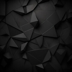 Obraz premium Geometric Grandeur on Black Background