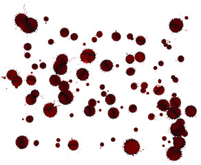 Design of stains and blood for Halloween.