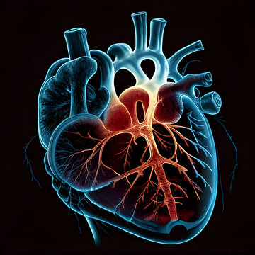 Comprehensive Views of the Human Heart 3D Renderings, Isolated Anatomy, and Heartbeat Diagram 2