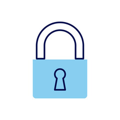 Padlock related vector icon. Isolated on white background. Vector illustration