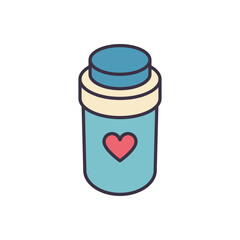 Pills Bottle Related Vector Icon. Drugs. Pills Bottle Sign Isolated on White Background