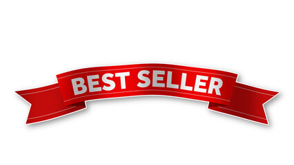 Best Seller Banner Ribbon Graphic Element with alpha channel