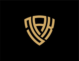 JAK creative letter shield logo design vector icon illustration © ibrohim