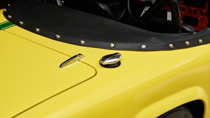 Chrome gas cap on a car