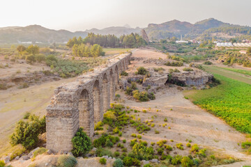 Aspendos Ancient City. Aspendos acropolis city ruins, cisterns, aqueducts and old temple. Aspendos Antalya Turkey. turkiye turkiye, GO Everywhere