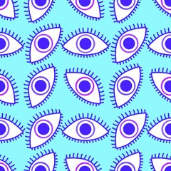 Abstract ethnic eyes seamless pattern for wrapping paper and fabrics and linens and kids clothes print