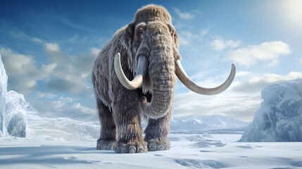 Obraz premium mammoth in the mountains