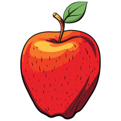 Red apple image, eps, suitable for cricut printing, editable, cut file, clip art