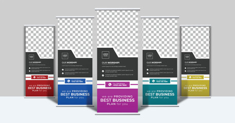 Roll up banner standee design 2023 and 2024.