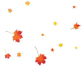 Background with golden autumn leaves