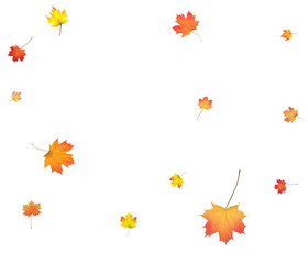 Background with golden autumn leaves