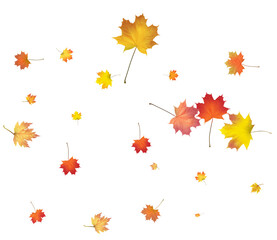 Background with golden autumn leaves