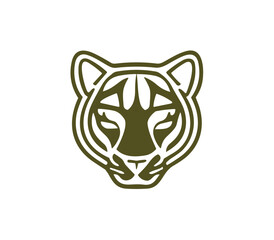 Tiger head logo jaguar design cartoon leopard PNG symbol